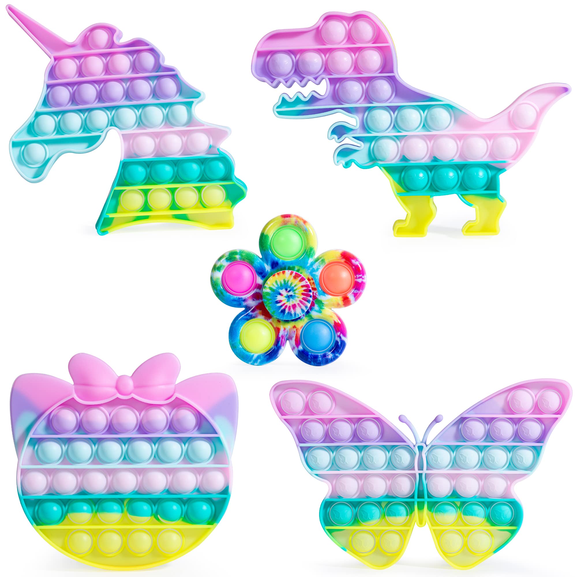 Buy Go Monkey 5 Pop its Fidget Toy Pack Dinosaur Butterfly Kitty