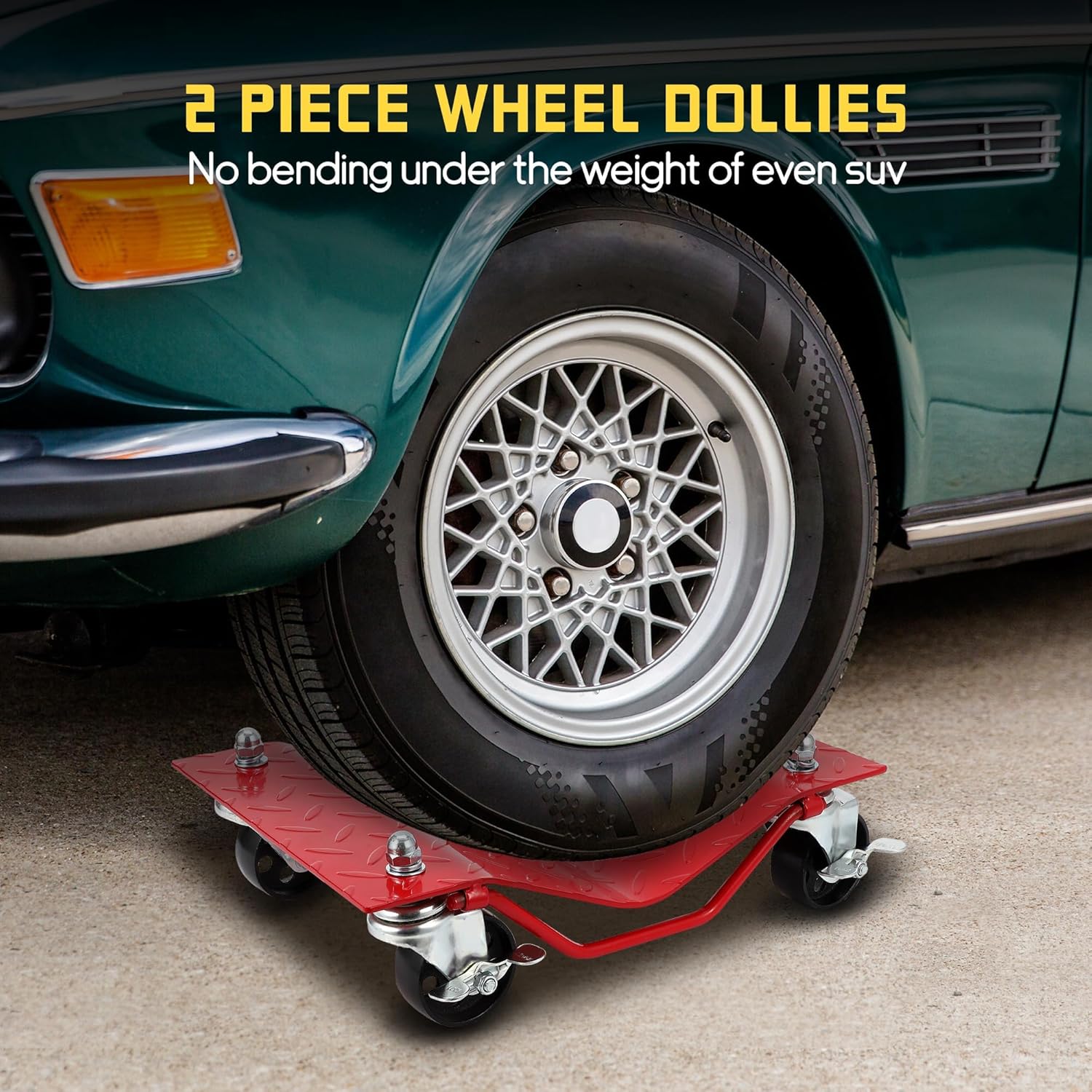 Car Wheel Dolly Set of 2-8000LBS Vehicle Dollies,Universal Car Rollers Skates for Moving Cars,Trucks, Trailers, Motorcycles, and Boats