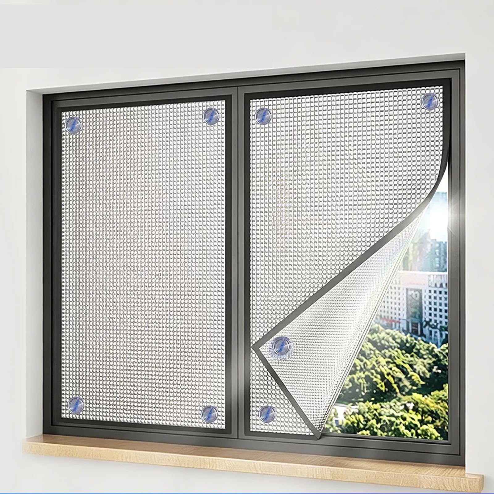 Privacy Glass Film,Sun Blocking Anti Uv Window Tint,Waterproof and Easy to Clean Sun Room Aluminum Foil Insulation Foil,Reflective Thermal Insulation Film Home Anti Glare (140x220cm)