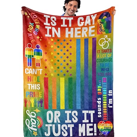 InnoBeta Gay Gifts "Pride Day" Rainbow Blanket