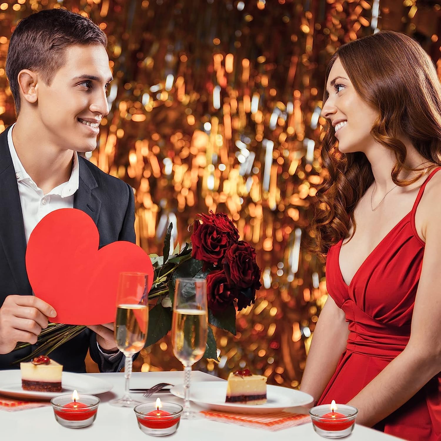 Bougies Flottantes Romantiques Non Parfumées, 30 Pièces, Bricolage