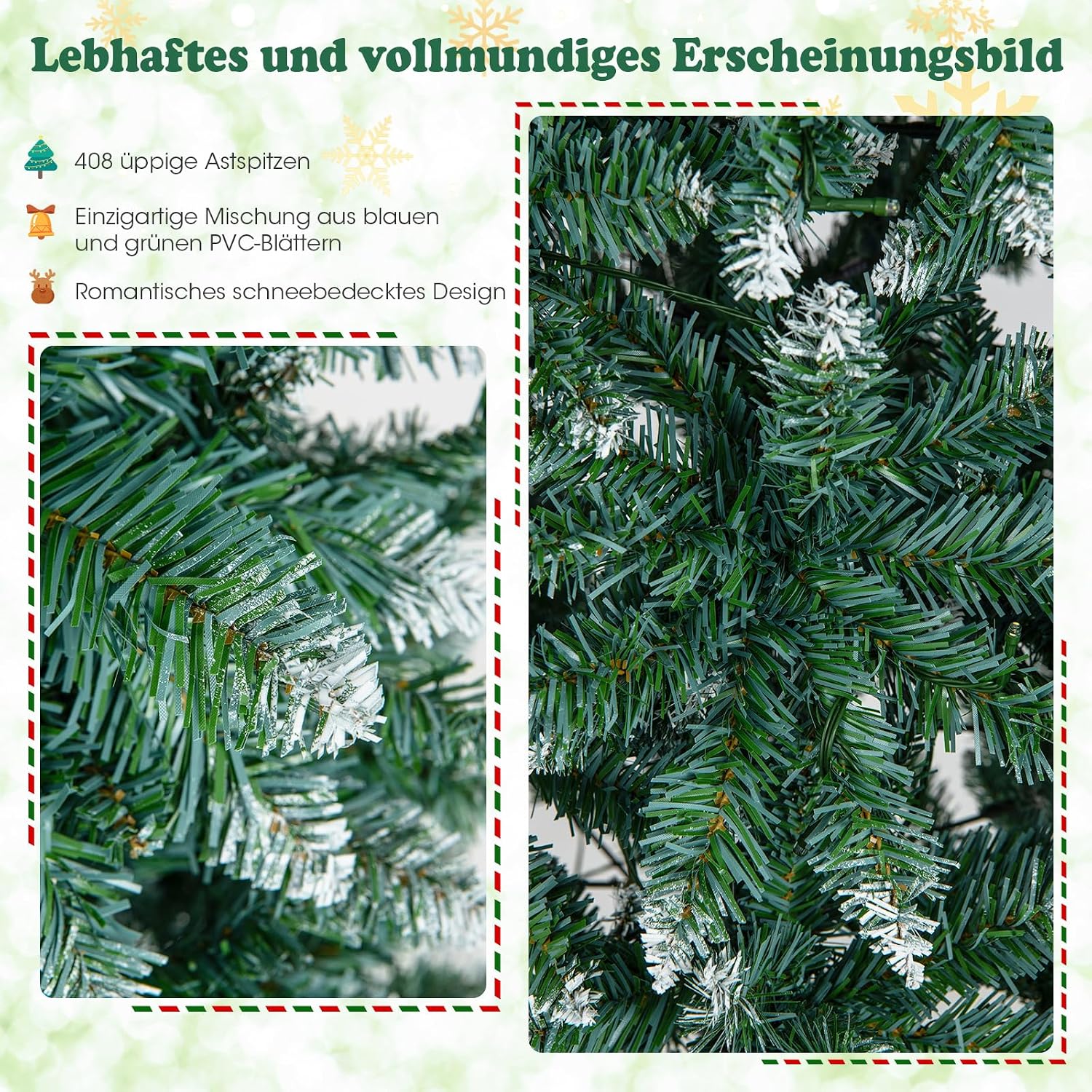 Costway Kerstboom 150 cm Besneeuwd – afbeelding 3