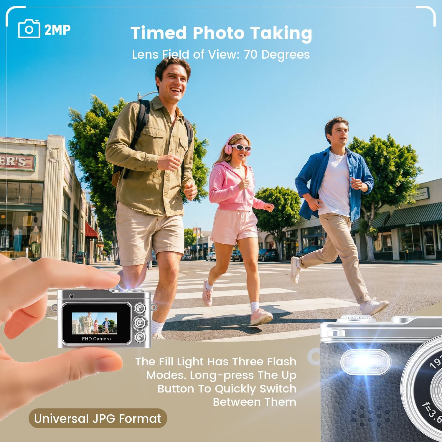 Mini Keychain Camera, 1080P Retro Keychain Digital Camera with 32G SD Card, Tiny Video Thumb Camera with 0.96" Screen, Teens Portable 20g Pocket Camcorder with Flash for Vlogging, Travel, and EDC