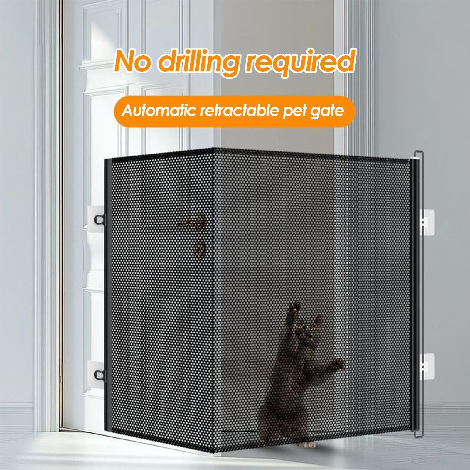 Puerta Cancel De Gatos Barrera De Seguridad Artículos De Protección | Barreras Telescópicas Para Gatos En Puertas Cocina, Dormitorio, Salón, Niño, Bebé, Niños, Gatito, Conejo