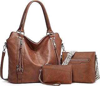 TANTOMI Tote Handbags for Women, Crossbody Bags Set Large Leather Purse Shoulder Handbags with Wallet Adjustable Straps