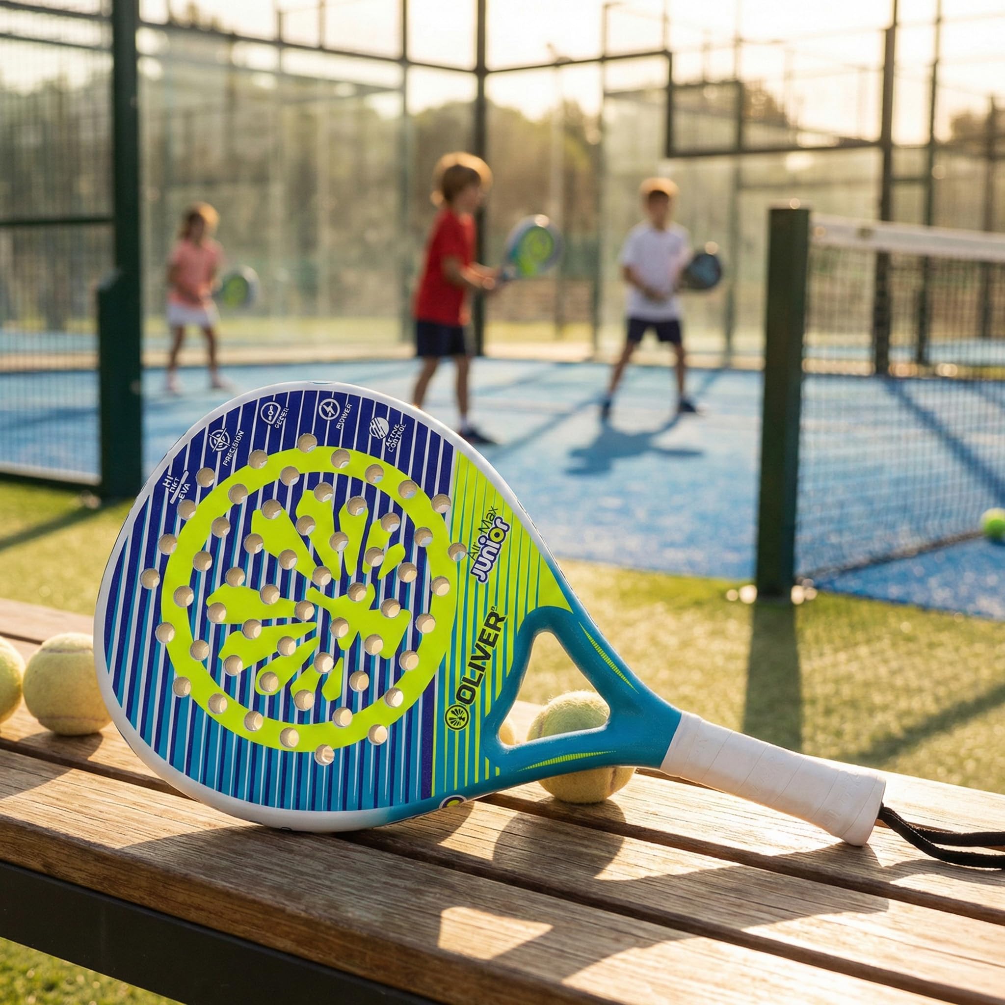 Oliver Padel Schläger für Kinder & Junioren - Padel Tennis Schläger Anfänger - Kids - Eva Soft - Leicht - 310 Gramm - Air Max Junior