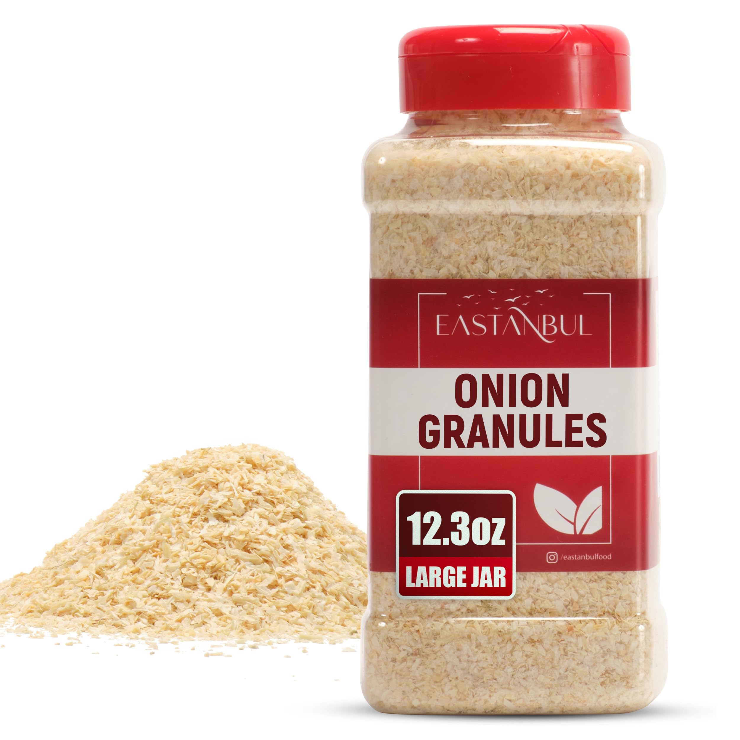 Eastanbul Granulated Onion, 12.3oz, Premium Turkish Minced White Onion, Cebolla Granulada en Polvo, Seasoning for Cooking, Soups, Dips, Casseroles,