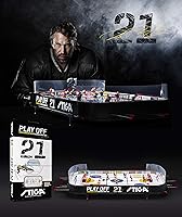 Vista 6 de STIGA Table-Top Rod Hockey Game Play Off 21 – Classic Ice Hockey Action with Enhanced Features, Easy Assembly, Includes 2 Pucks – Fun for All Ages