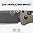 Benchmade - Bugout Outdoor EDC Folding Knife, Slim, Lightweight, Plain Edge, Drop-Point Blade, CPM-S30V Stainless Steel (58-60HRC), Grivory Handle (535GRY-1)