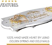 Vista 2 de Yudarte Regalos de compromiso de boda para mujeres, novia futura – Pizarra romántica de pared con pinzas y cordel para parejas recién comprometidas