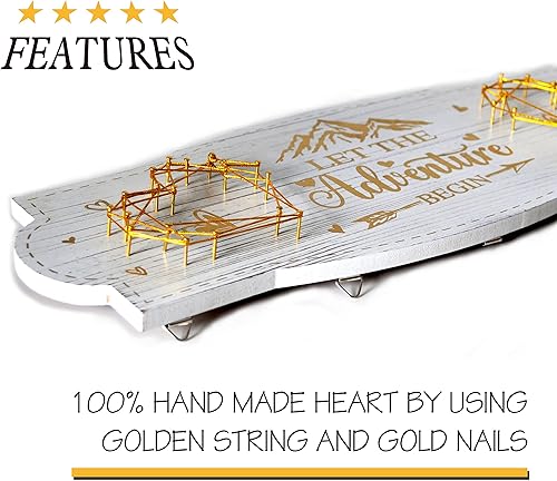 Miniatura 2 de Yudarte Regalos de compromiso de boda para mujeres, novia futura  Pizarra romántica de pared con pinzas y cordel para parejas recién comprometidas