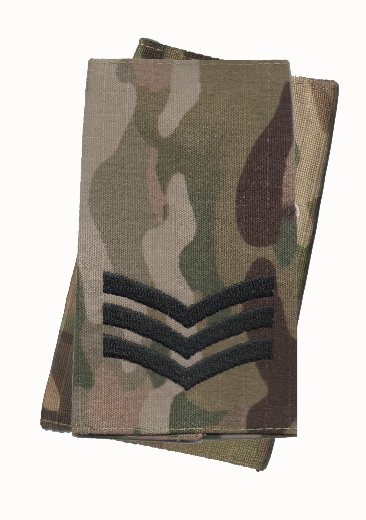 CL DistributionPair Of Black on Multicam/MTP Rank Slides (Multi Terrain Pattern - All Ranks (Sergeant)