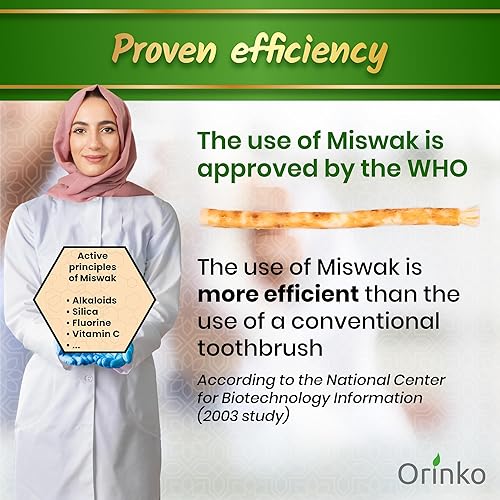 Miniatura 4 de Miswak Stick 6X Palitos de limpieza de dientes - Cepillo de dientes natural Miswak - Cepillo de dientes 100% natural - Limpieza y blanqueamiento -