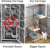 Cat Playpen - Large 3 Tier Cat Cage, Detachable Metal Wire Indoor Enclosure, Ideal for 1-3 Cats, Perfect Exercise Space