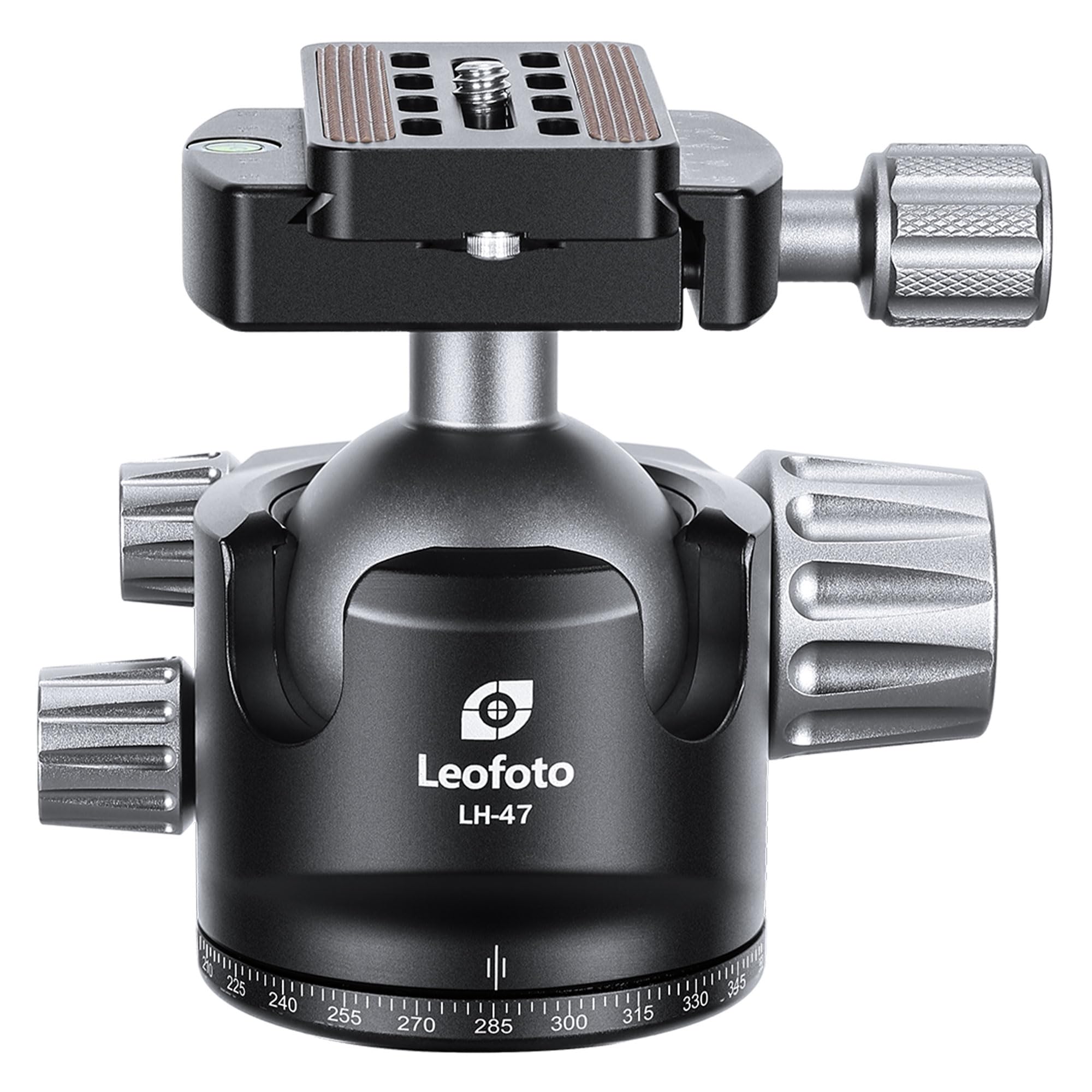 LEOFOTO LH-47 Camera Tripod Ball Head Mount, 98mm Aluminium Ball Head with 1/4" Quick Rel…