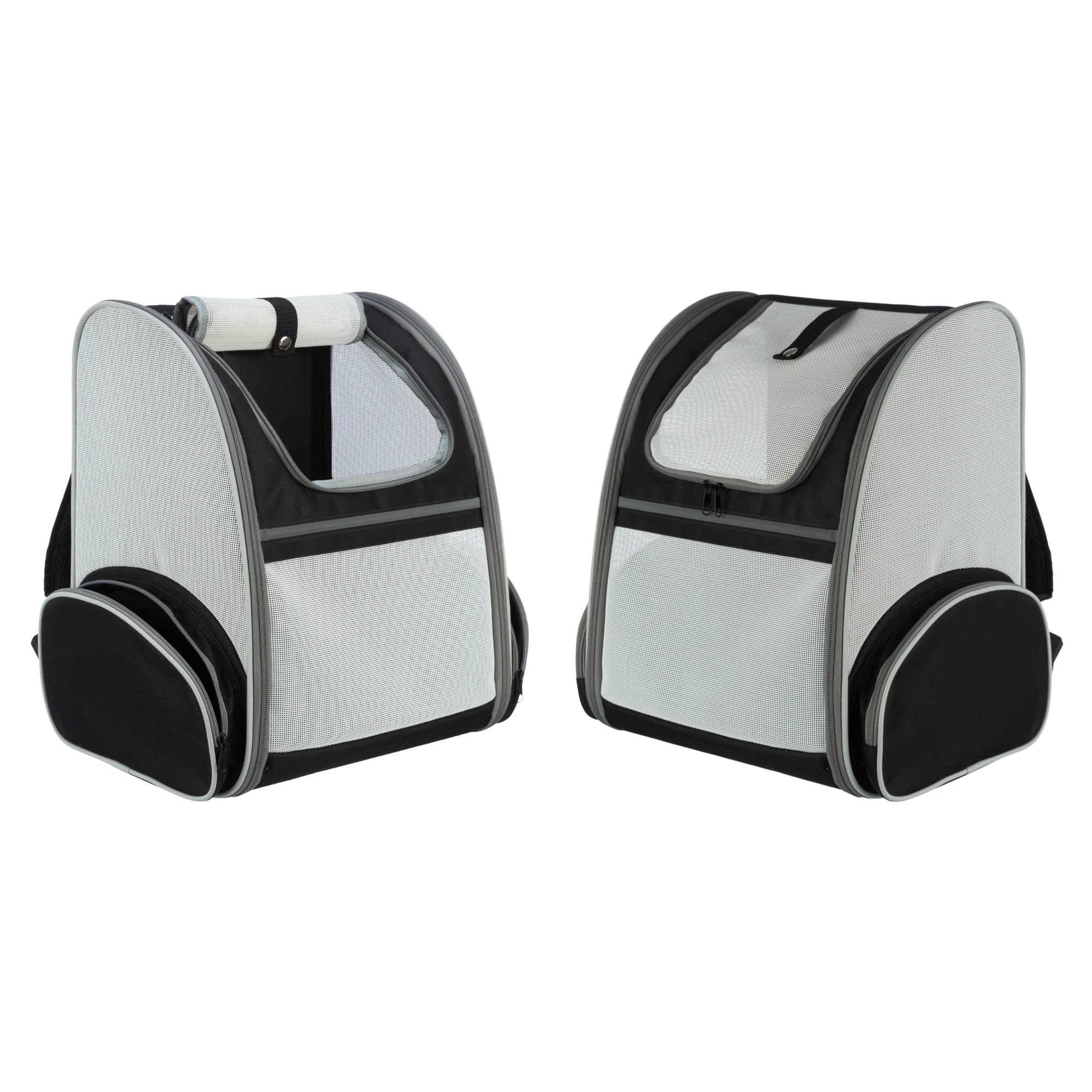 TRIXIE Rucksack Chloe - hellgrau/schwarz 39 × 43 × 27 cm