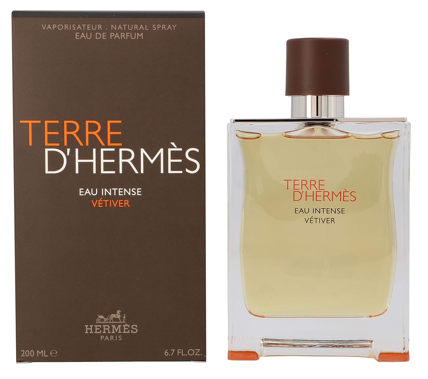 Terre D'Hermes Eau de Intense Vetiver by Hermes for Men 6.7 oz Eau de Parfum Spray