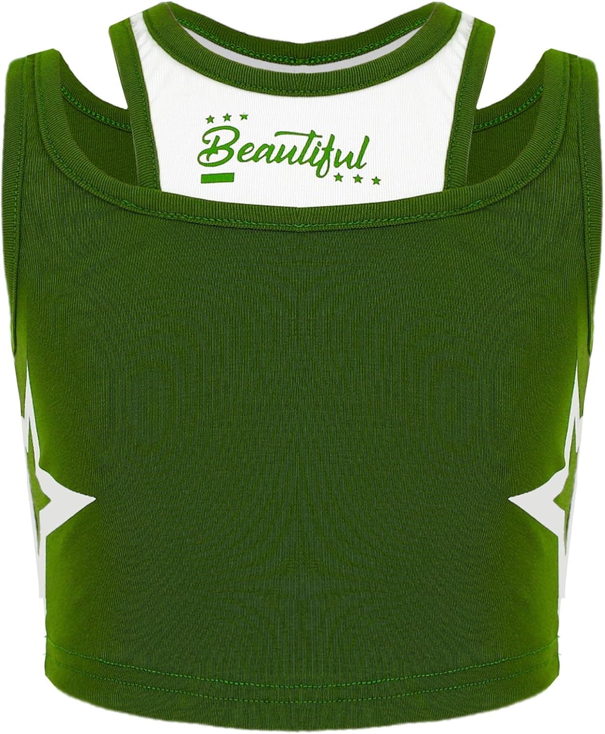 Kids Girls Graphic Print Sports Jogging Sleeveless Shirt Jazz Dance Tank Top Daily Casual Dance Crop Top