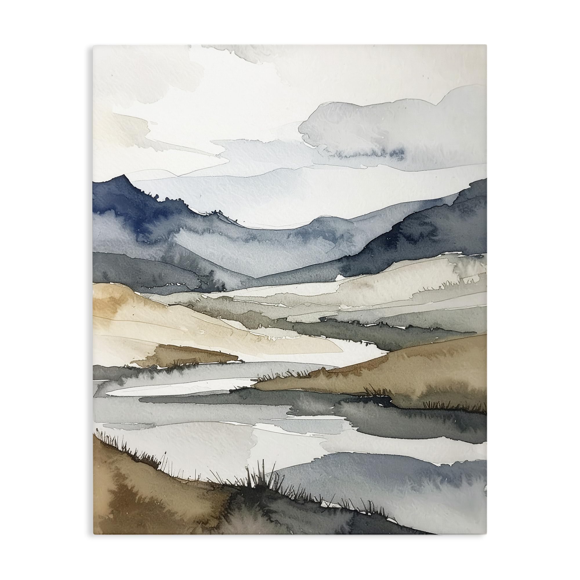 Stupell Industries 'Flow Of Water River', Canvas Art, 16 x 20 Inches, Easy to Hang and Sturdy, Made in USA, by Alonza Saunders