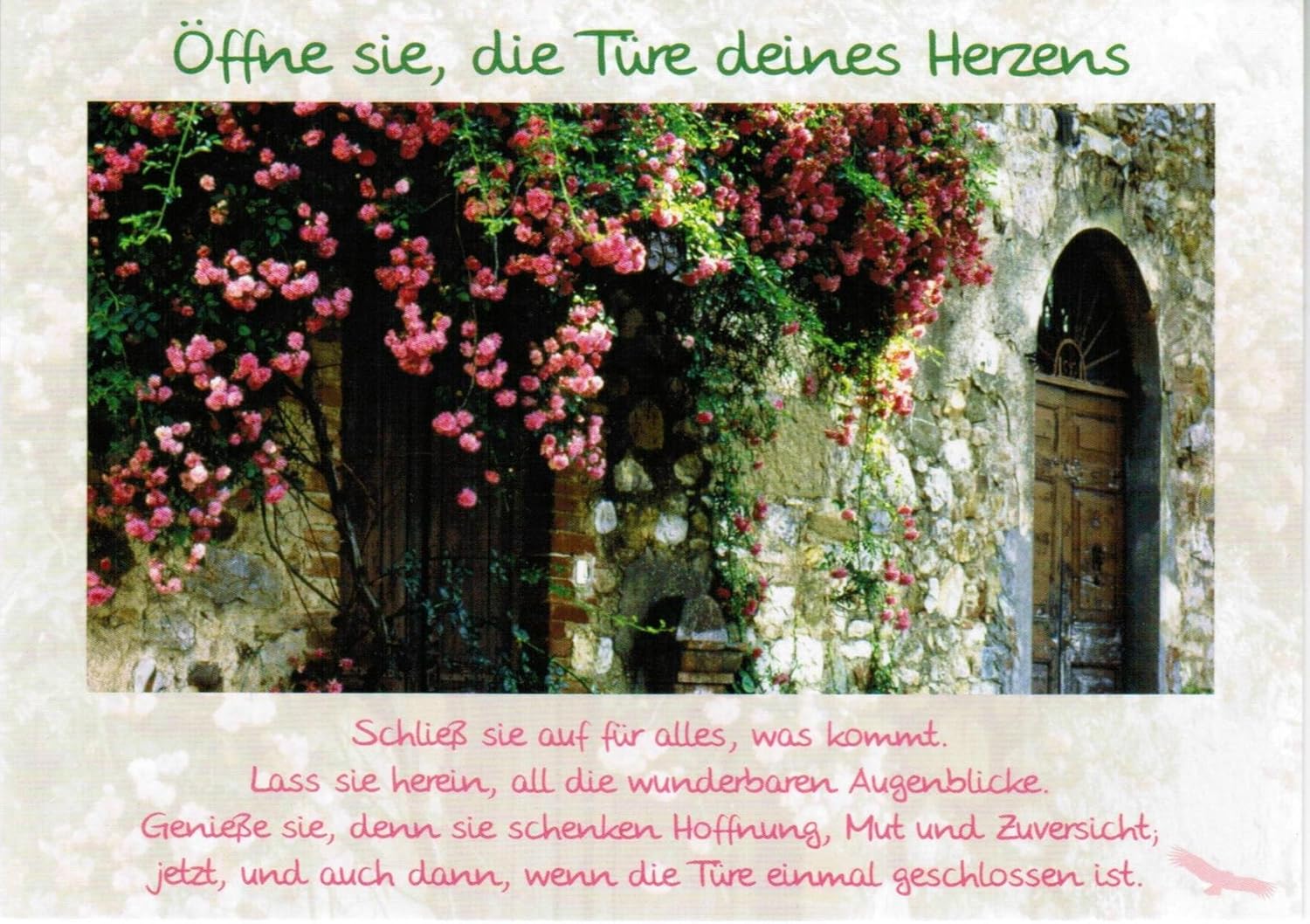 Postkarte János Angeli, ca. 10,5 x 14,8 cm Öffne sie, die Türe deines