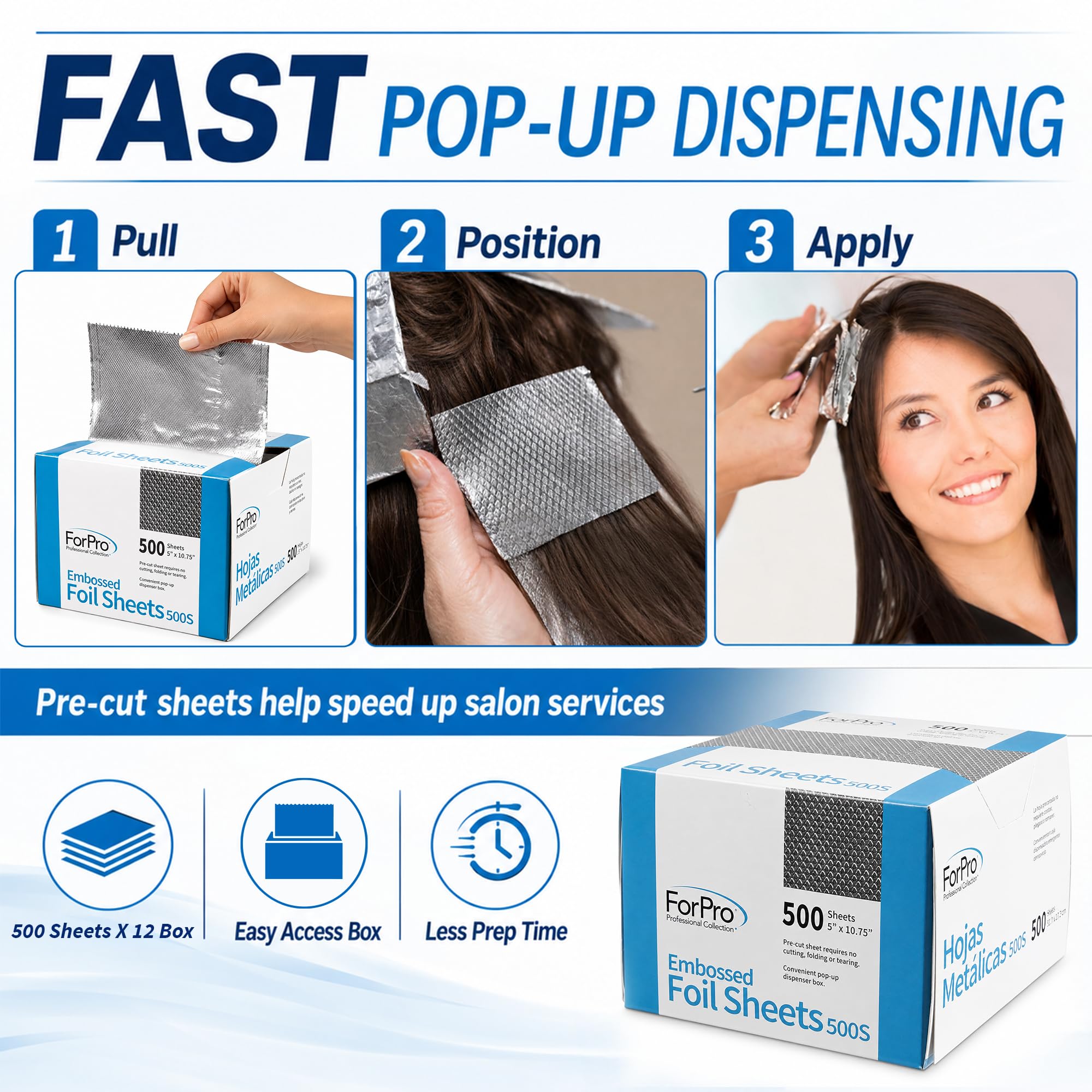 Amazon.com : ForPro Professional Embossed Pop-Up Hair Foil Sheets