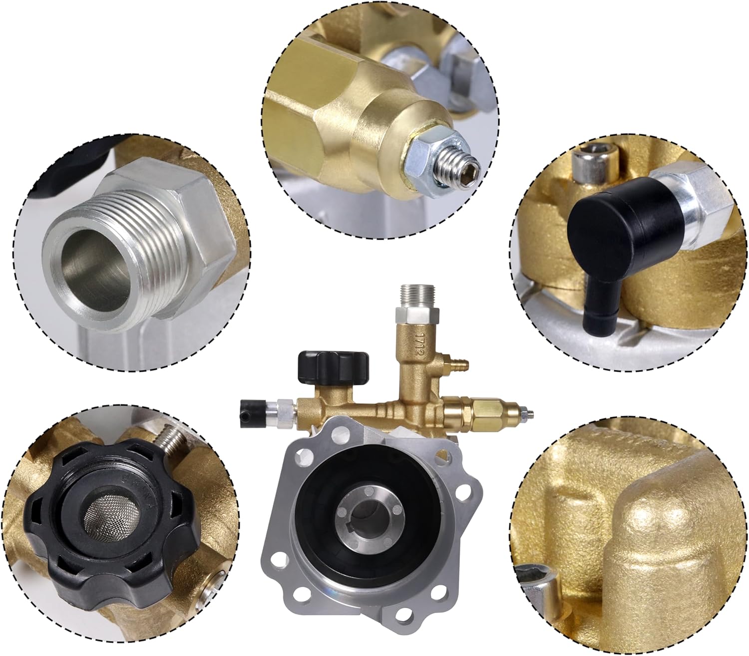 Replacement RMV25G30D PKG Pressure Washer Pump 3000 PSI, 2.5 GPM, 3/4" Shaft Horizontal Pressure Washering Pumps EZ Start for Homelite, for Karcher, for Honda Pressure Washer