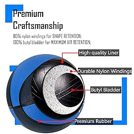 Senston Basketball Balls 7 Basketballs Indoor Outdoor 29.5 inch Basketball Gifts