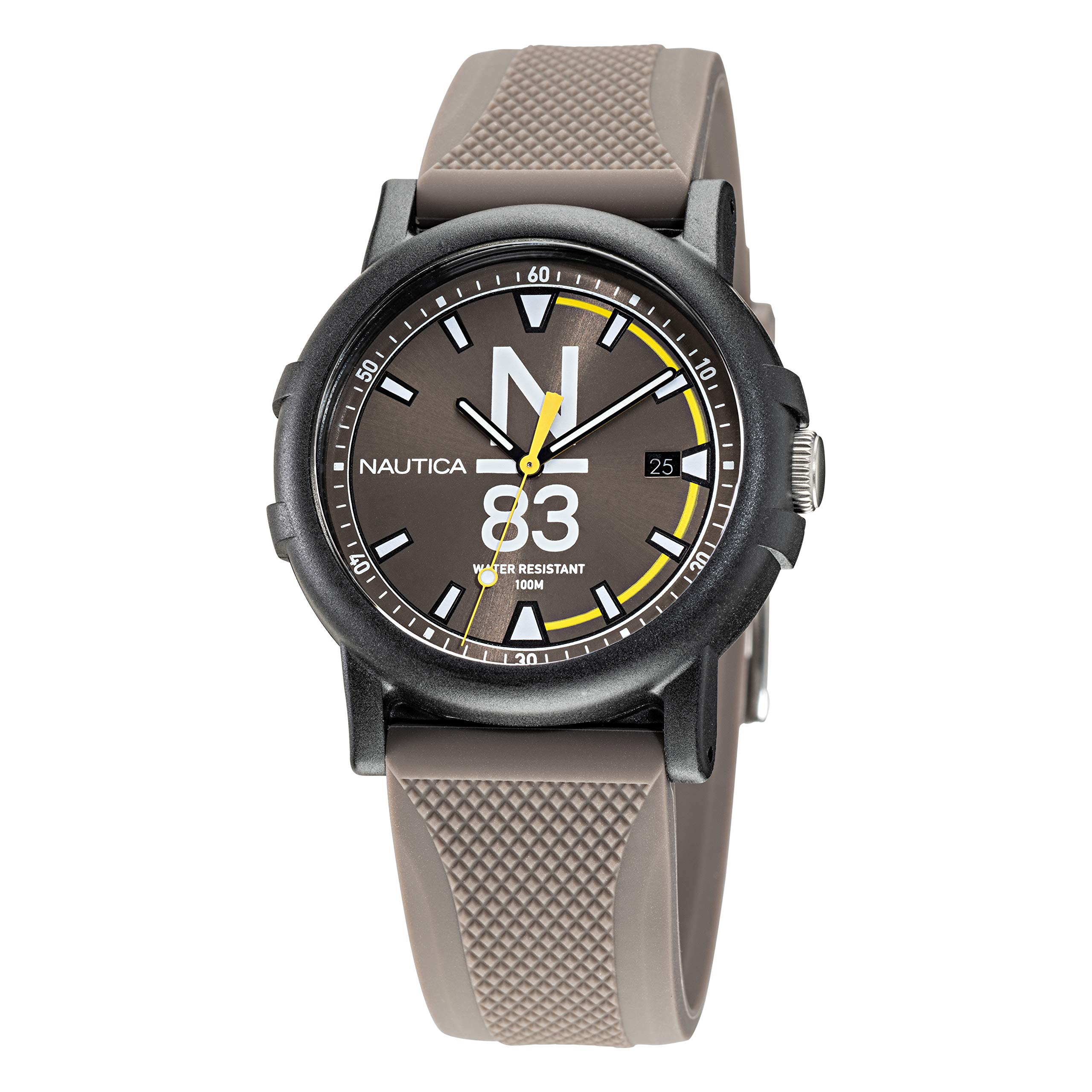 Nautica Men's Quartz Silicone Strap, Gray, 20 Casual Watch (Model: NAPEPS107)
