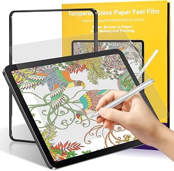 For iPad Pro 11 2021/2020/2018 Paper-Like Fingerprint Bubble Glass Film iPad Pro 11 Screen Protector Anti-Glare, Anti-Glare, Anti-Glare, Anti-Fingerprint, Anti-Bubble with Guide Frame iPad Pro 11 2021/2020/2018