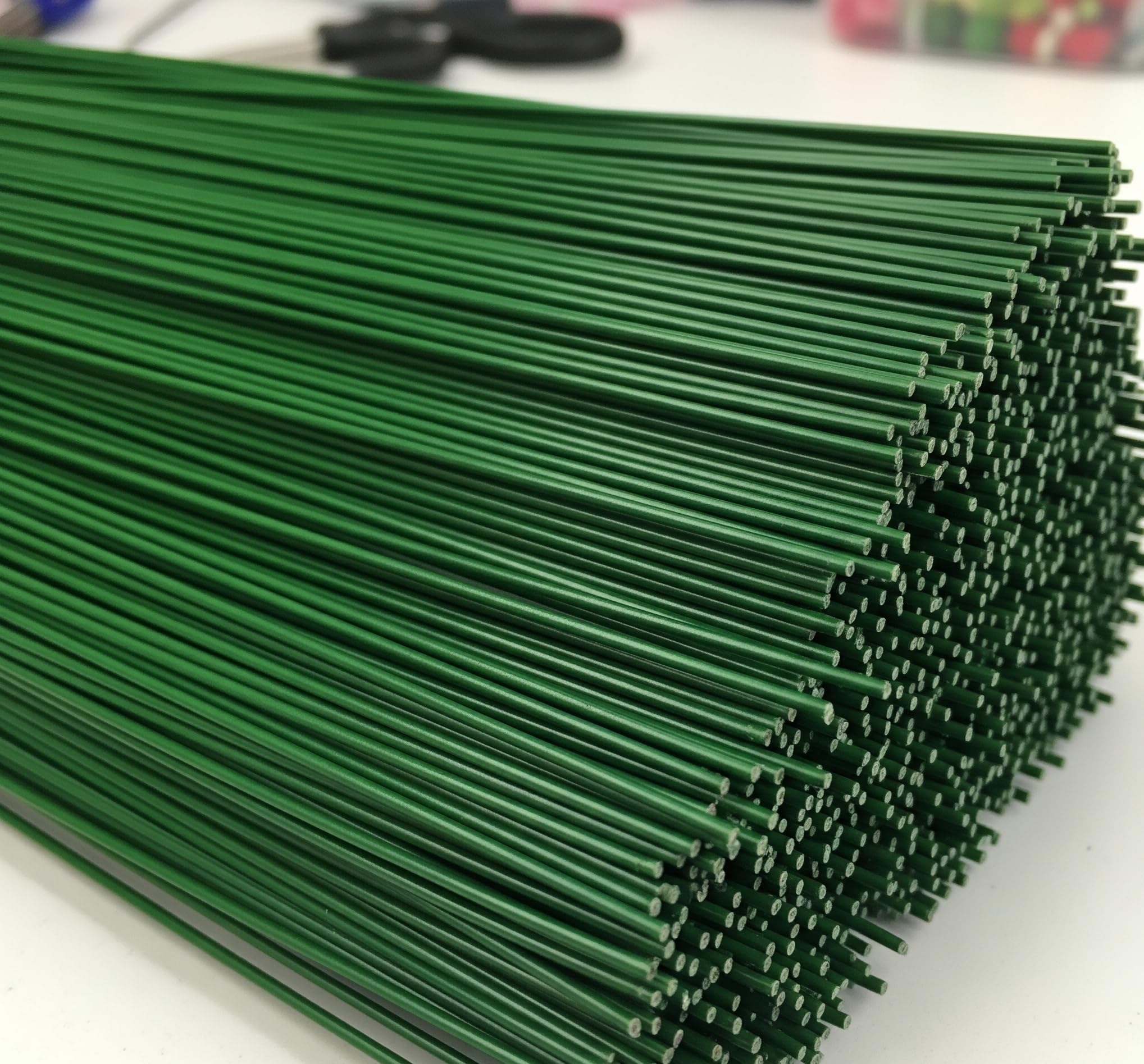 18" Floral Wire (18 Gauge) - 350 Pieces Bulk Buy - Wholesale Quantity Box. Florist Stem Wire for Wedding, Prom, Corsage, Flower Arrangement,