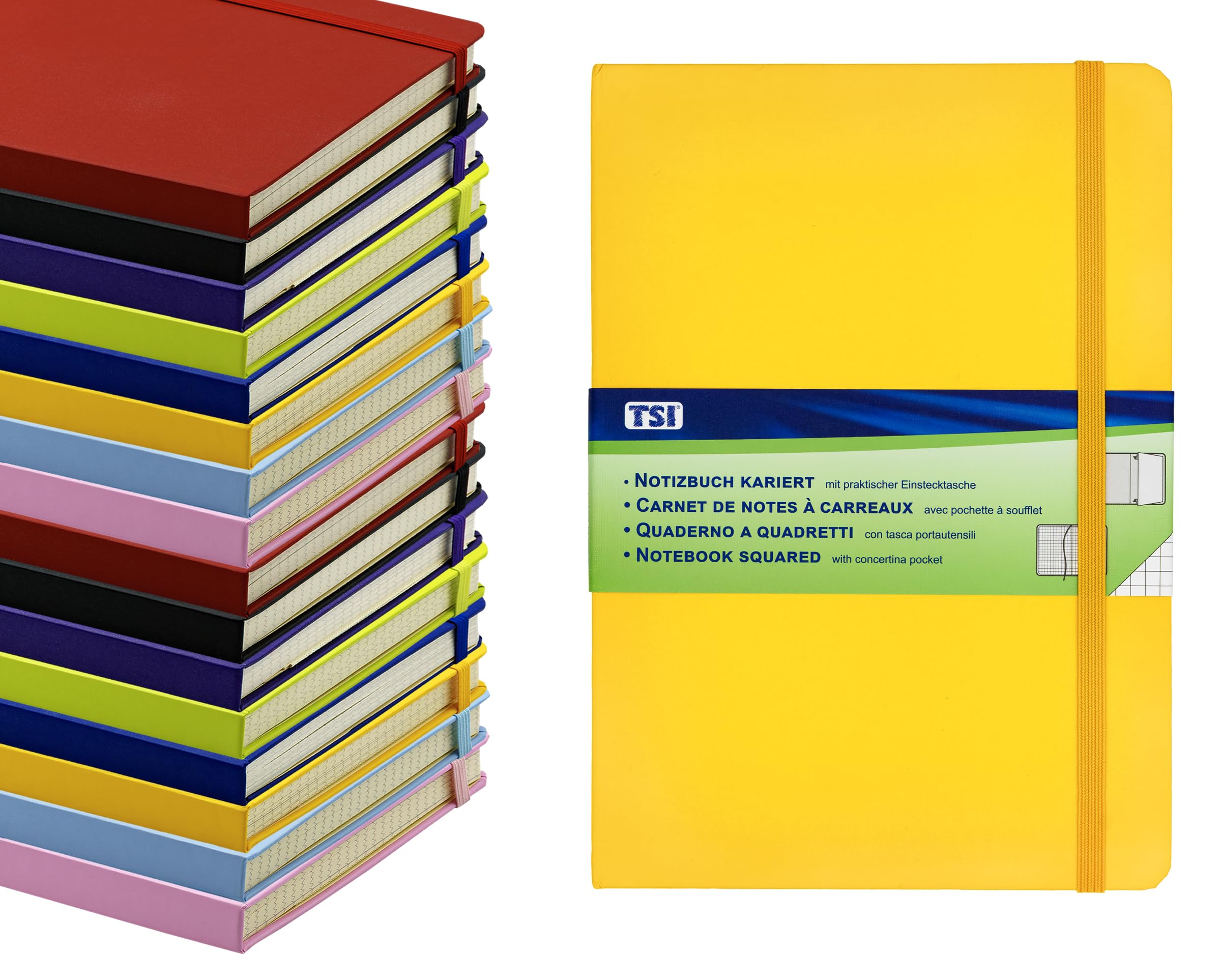 TSI Notebook A5 Squared Orange (Saffron) 192 Pages Item No. 63555-OR