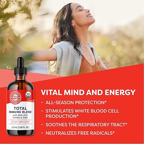 Miniatura 2 de Vimergy Total Immune Blend* Suplemento líquido, 57 porciones de apoyo inmunológico de absorción rápida, para todas las estaciones, zinc, tomillo y