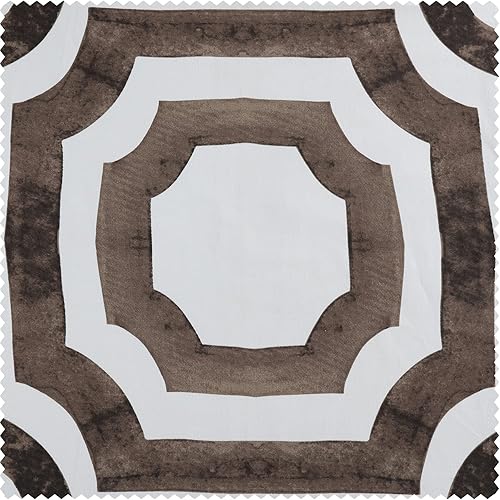 Miniatura 7 de HPD Half Price Drapes PRTW-TUD23-63 - Cortinas enrollables para oscurecer la habitación, 46 x 63 pulgadas, de algodón, estampado meca, para sala de