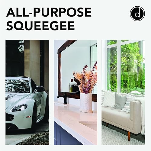 Miniatura 24 de Limpiador de vidrios de ducha, ventana y autos, incluye 2 repuestos de silicona, mango de espuma, Negro Negro,Gris,Blanco,Plata