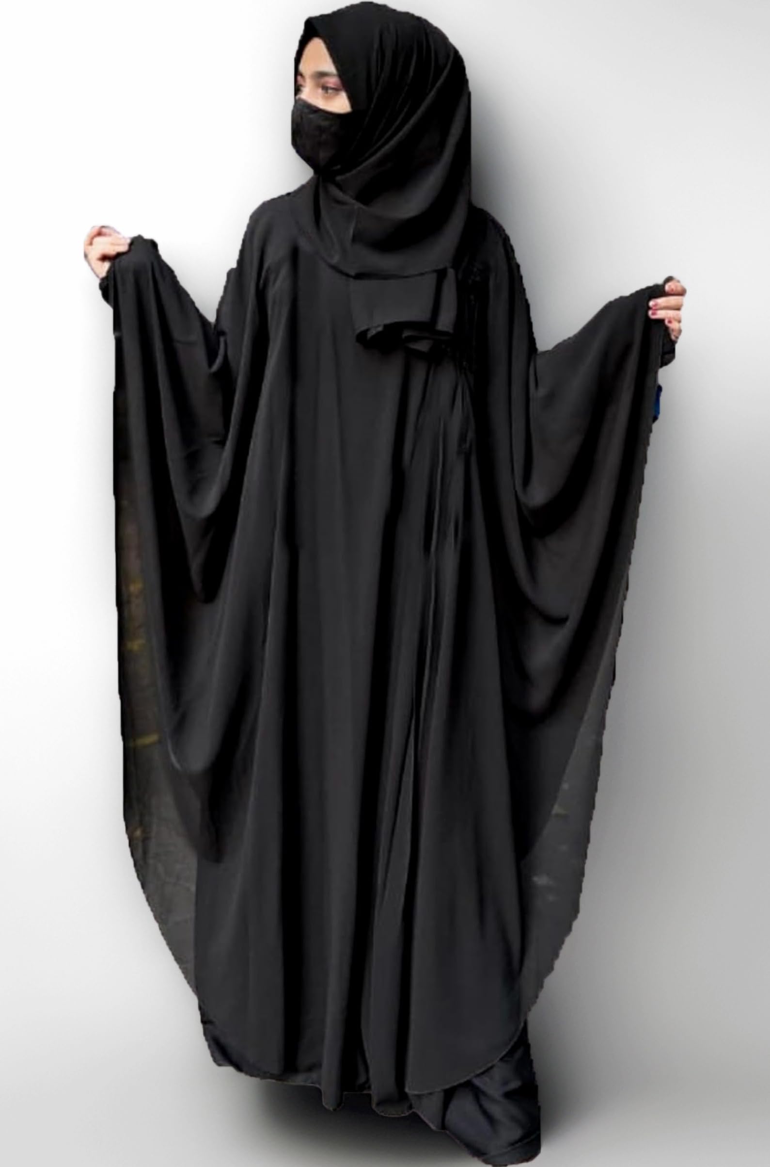 Nida fabric Free Size Muslim Burqa/Abaya & Burkha Dress for Muslim women and Girl's (F01-Burkha)