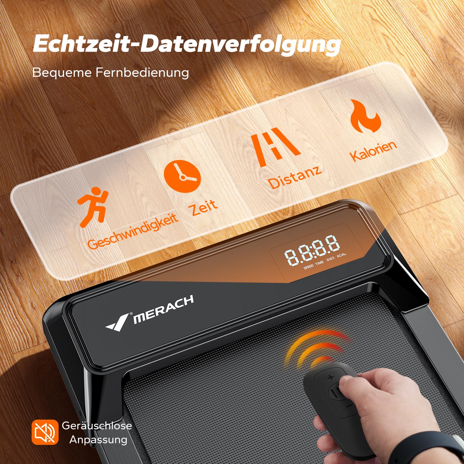 MERACH Walking Pad, 3-in-1 Laufband für Zuhause, Laufband Schreibtisch, Fernbedienung & App Steuerung, LED-Anzeige, 2.5PS Leiser Motor, Leicht & Kompakt Mini laufband für Zuhause & Büro