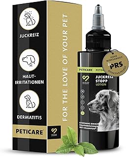Peticare Juckreiz-Mittel für Hunde | Hochwirksames Calmapsin® bei Dermatitis & Haut-Irritationen | Lindert Juckreiz unterstützt Hautregeneration | PRS® System für Lange Wirkung - petDog Health 2190