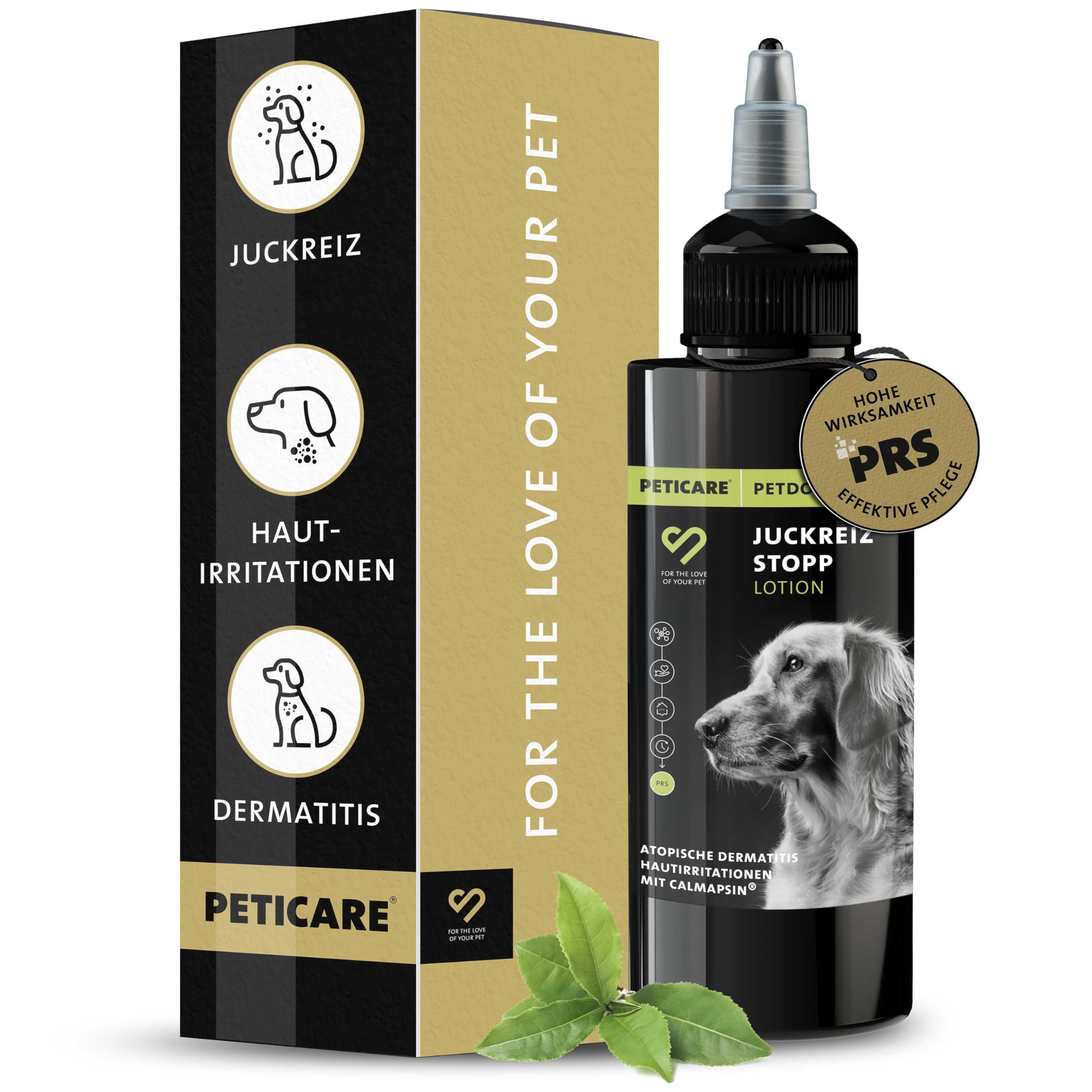 Peticare Lozione Prurito Cani e Gatti – Cura Delicata per Pelle Irritata – con Calmapsin e Aloe Vera – Balsamo Lenitivo