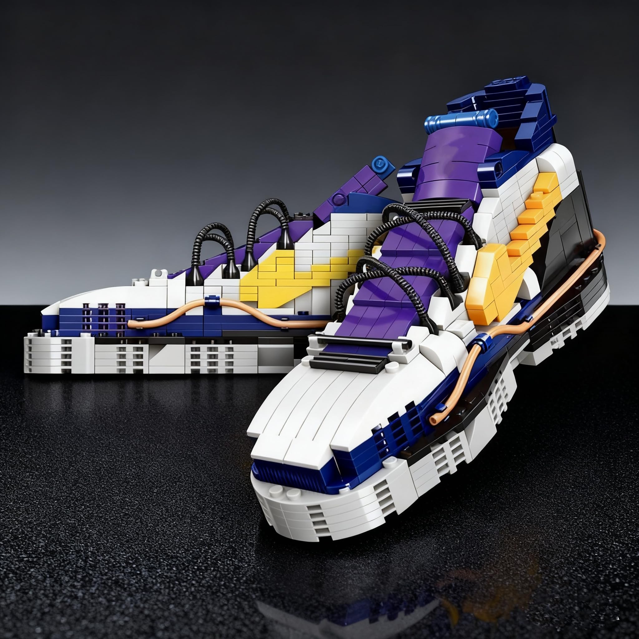 Basketball Sneaker Building Blocks Set, 503 PCS Mini Sports Shoes Building Kits - Image 4