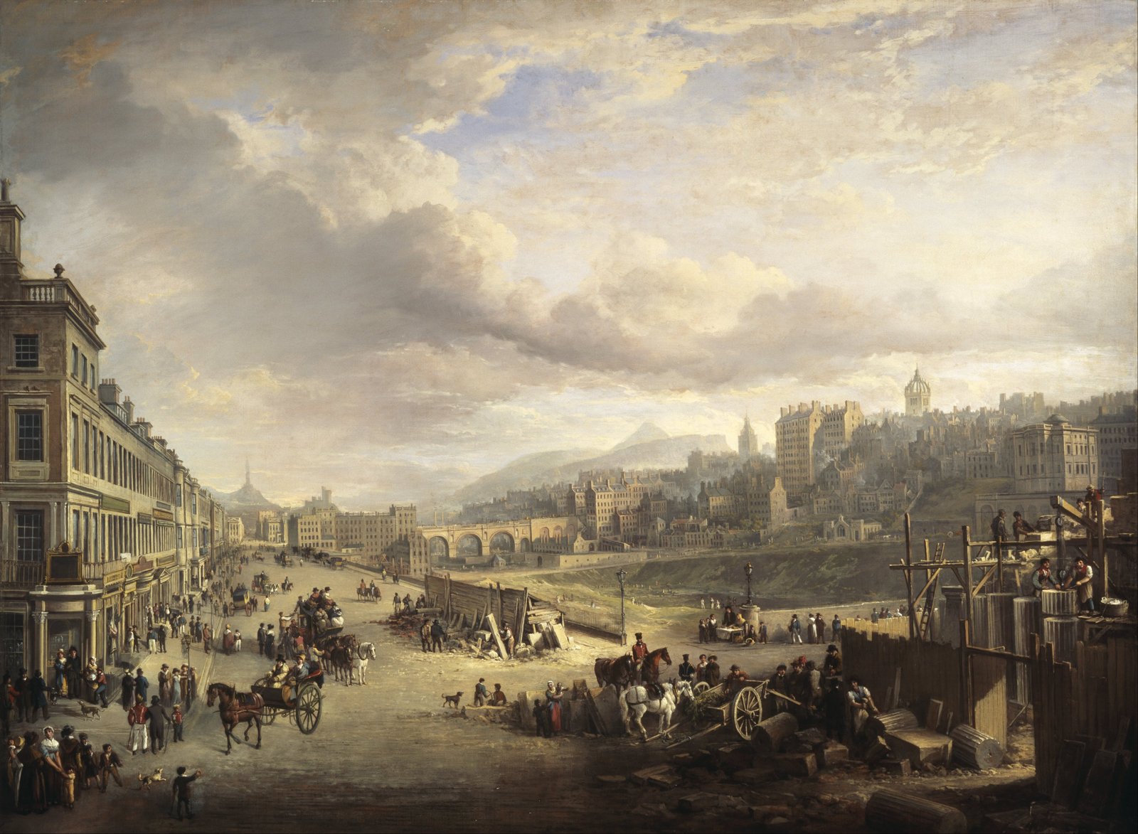 Princes Street Alexander Nasmyth tableau mat poster historique medium écossais
