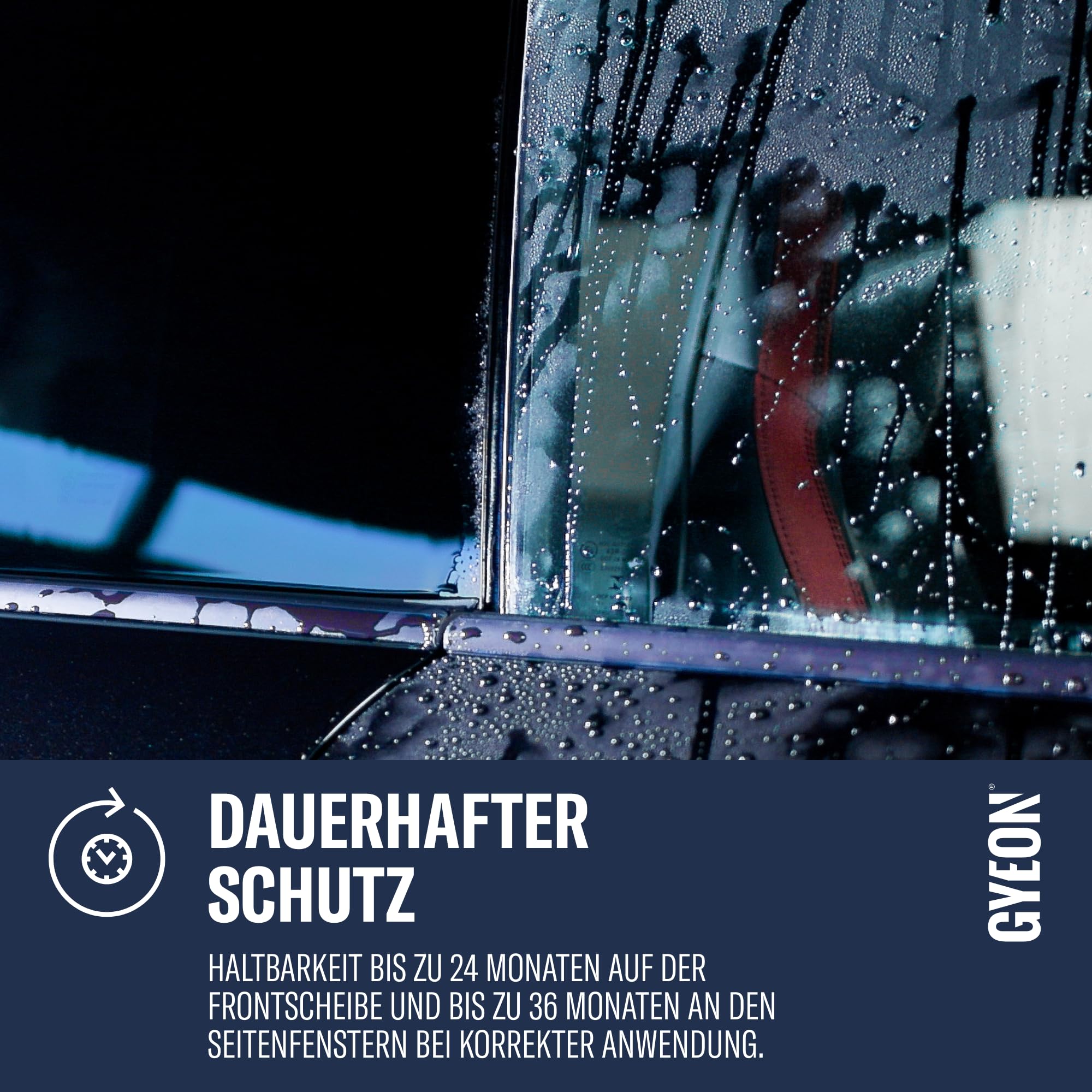 GYEON Q² View EVO – Glasversiegelung für Windschutzscheibe und Fenster, wasserabweisend, klare Sicht bei Regen, Haltbarkeit bis zu 24 Monate (20 ml)