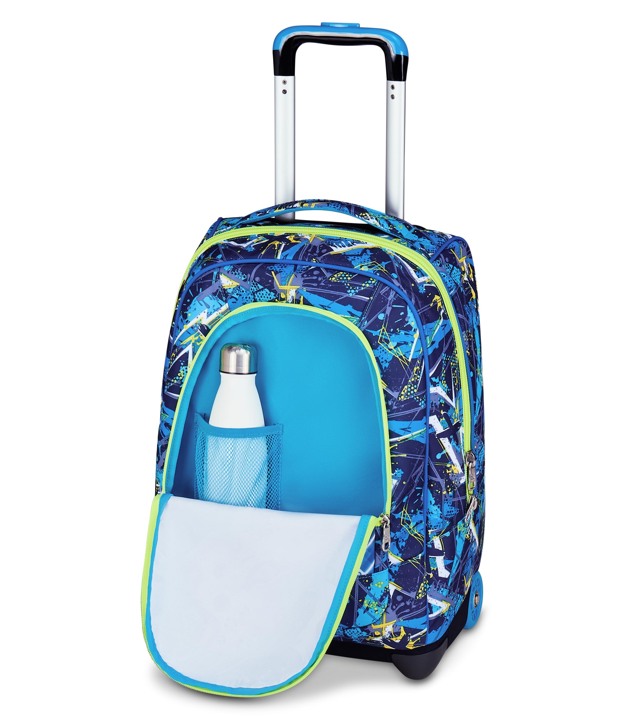 SJ GANG STYLE JAM GANG Trolley Scuola Fisso, Blu, 2 in 1, Doppio Uso, Trolley e Zaino, Zaino Scuola Elementare, Bambino