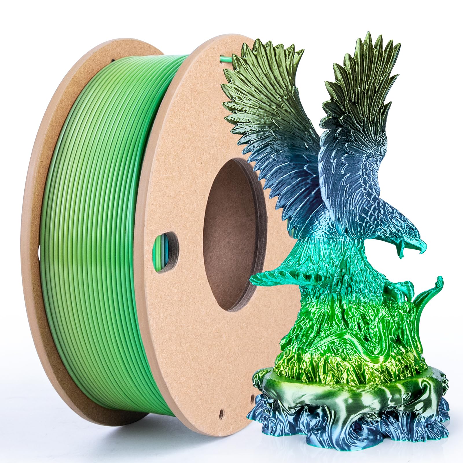 Silk Triple Color 3D Printer Filament - Vibrant Prints -18