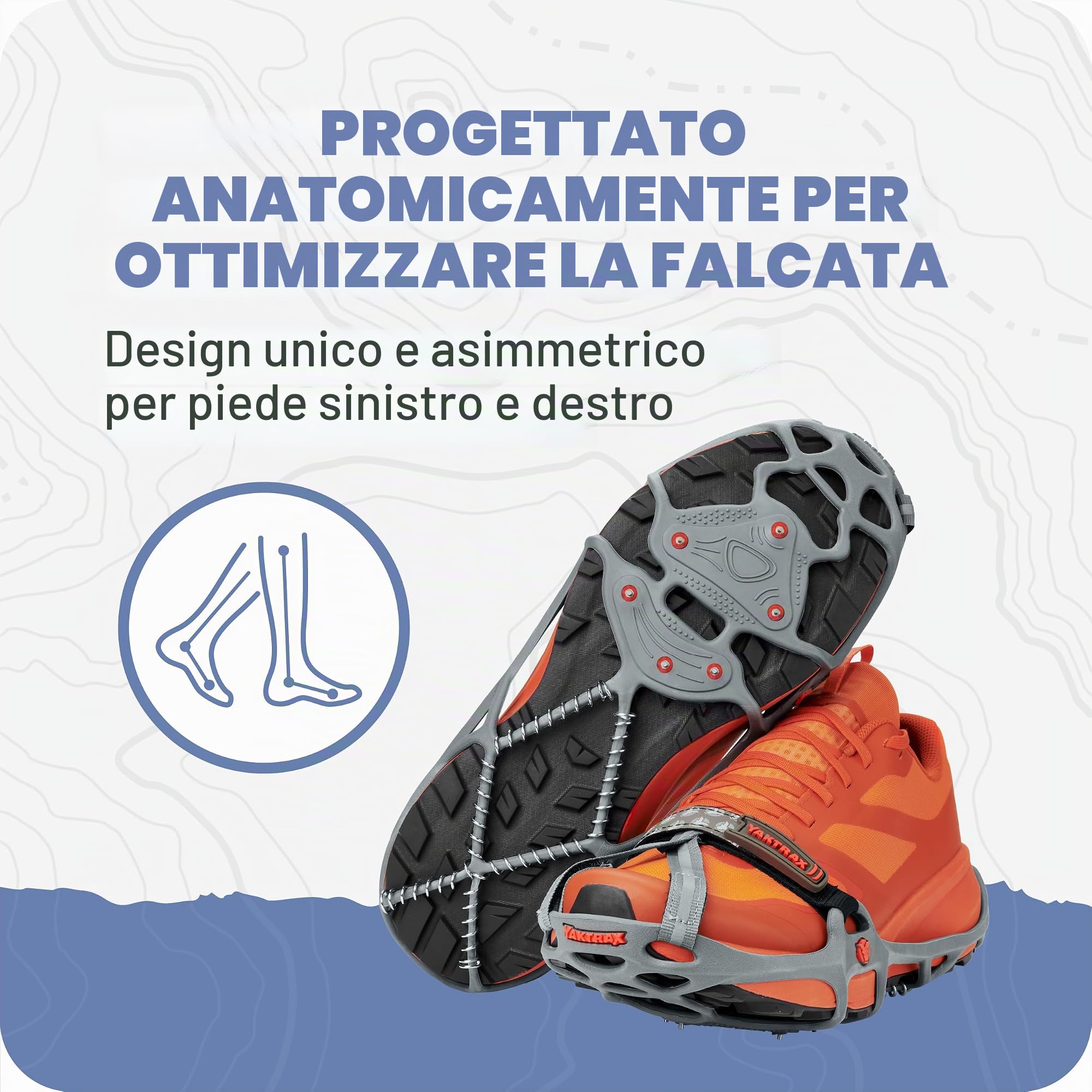 Yaktrax Run Traction Cleats - Ramponi in acciaio e bobine per grip a 360° su neve e ghiaccio, cinghie riflettenti, testato fino a -41 °C, ideale per la corsa invernale