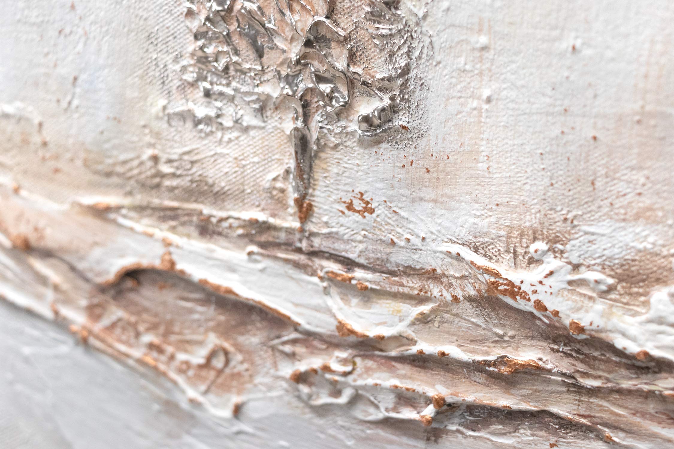 YS-Art Pittura acrilica su tela dipinta a mano Alba Arredamento del salotto tele per camera da letto texture, colori chiari 120x60 cm