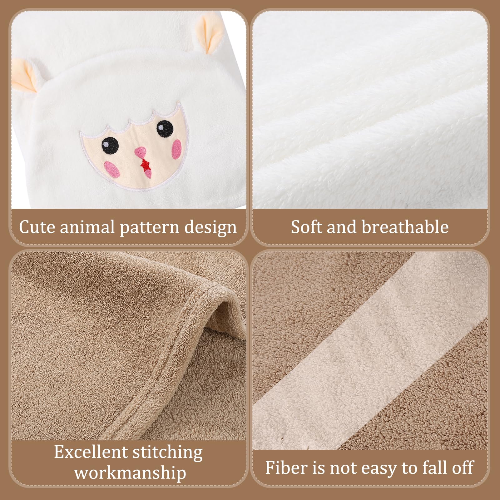 GSrenyu 2 Pcs Hooded Baby Towel Set, Ultra Soft Baby Towels Newborn with Hood, Toddler Bath Towel - Image 2