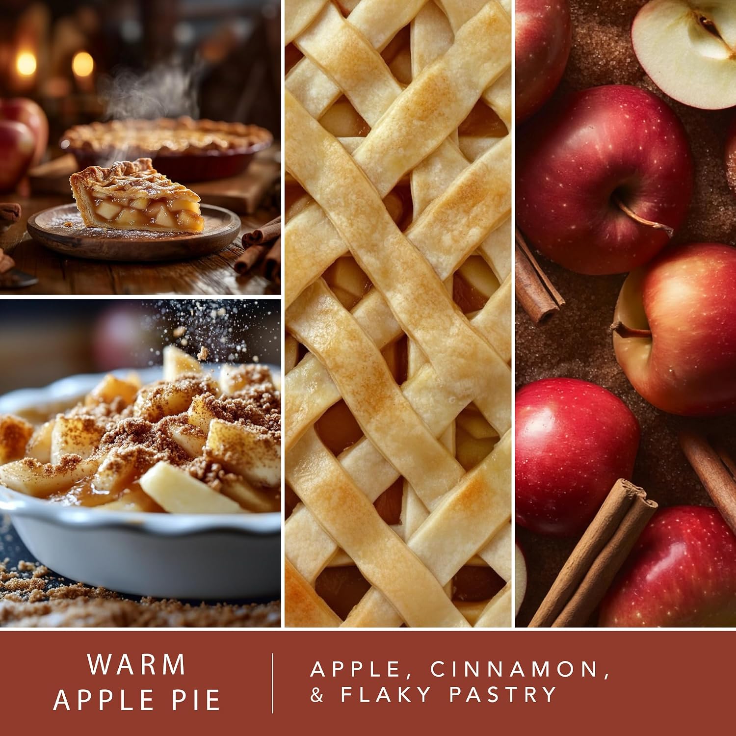 ScentSationals Warm Apple Pie Scented Fragrance Oil Refills 3-Pack | Apple, Cinnamon, & Flaky Pastry Long Lasting Fragrance Oil for Scentsationals Plug In Air Freshener, 0.8fl oz each