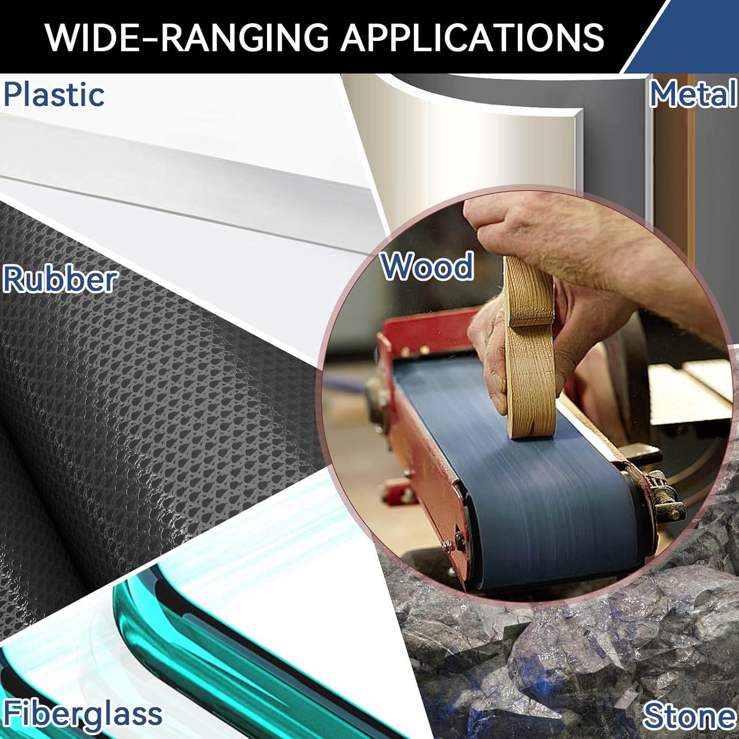 3x21 Inch Sanding Belts 10 Pcs 60 Grits Heavy Duty Belt Sander Zirconia Belt Sander Paper for Wood, Metal, Stainless Steel, Automotive, and Furniture