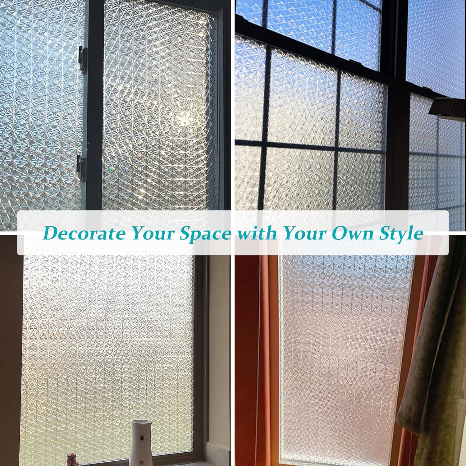 Window Privacy Film Frosted Glass Window Clings