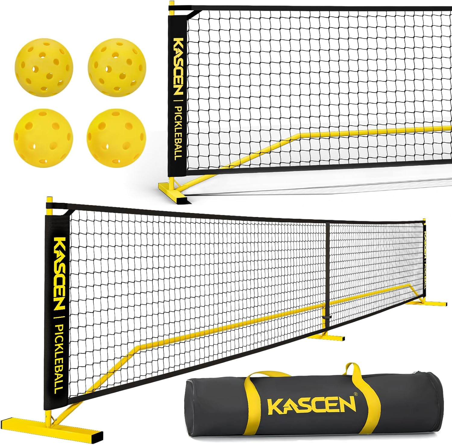 Kascen Pickleball Net Pickleball Set with Net Balls
